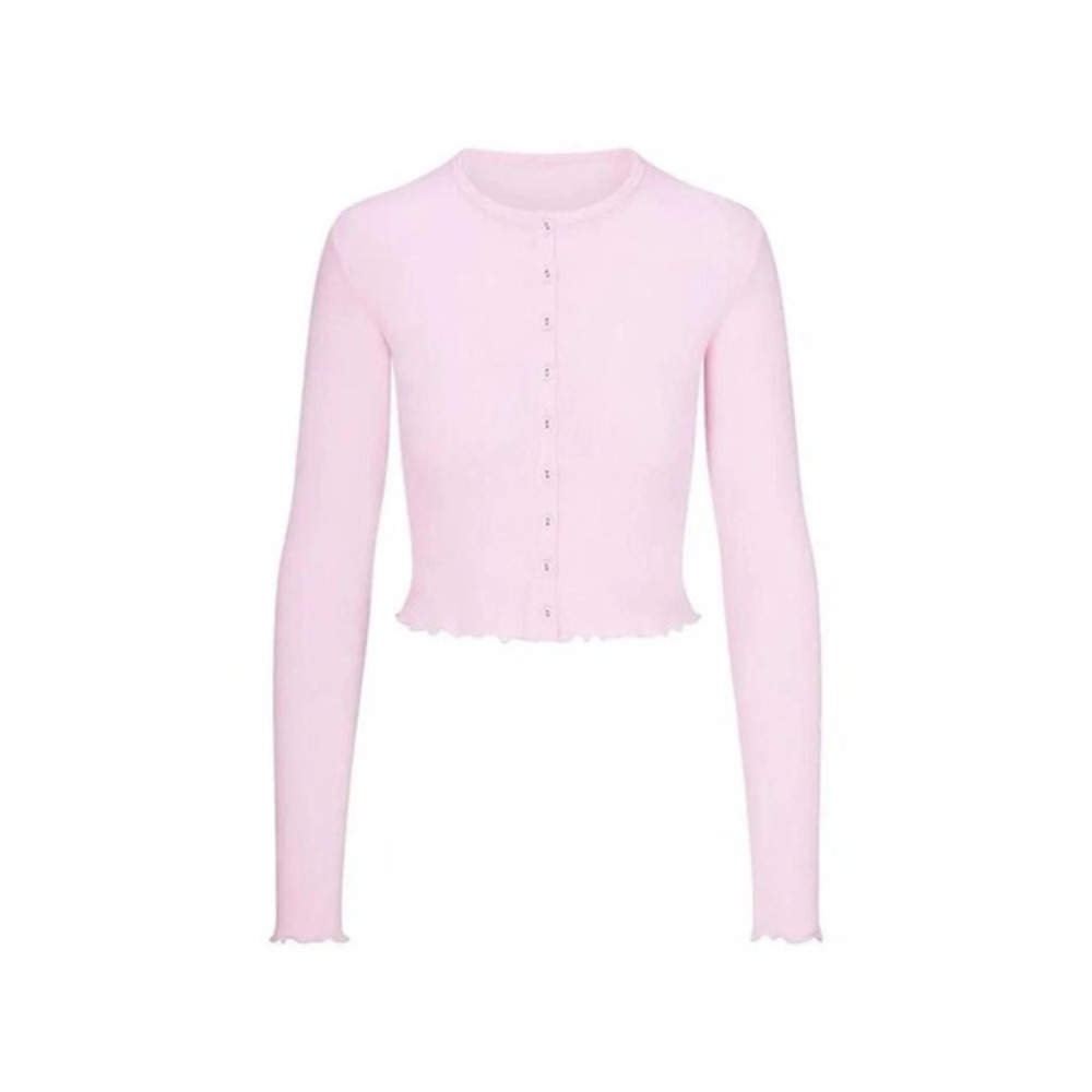 Skims Cardigan Limited Edition‎ 2025 V-Day Collection Small Baby Pink Pointelle